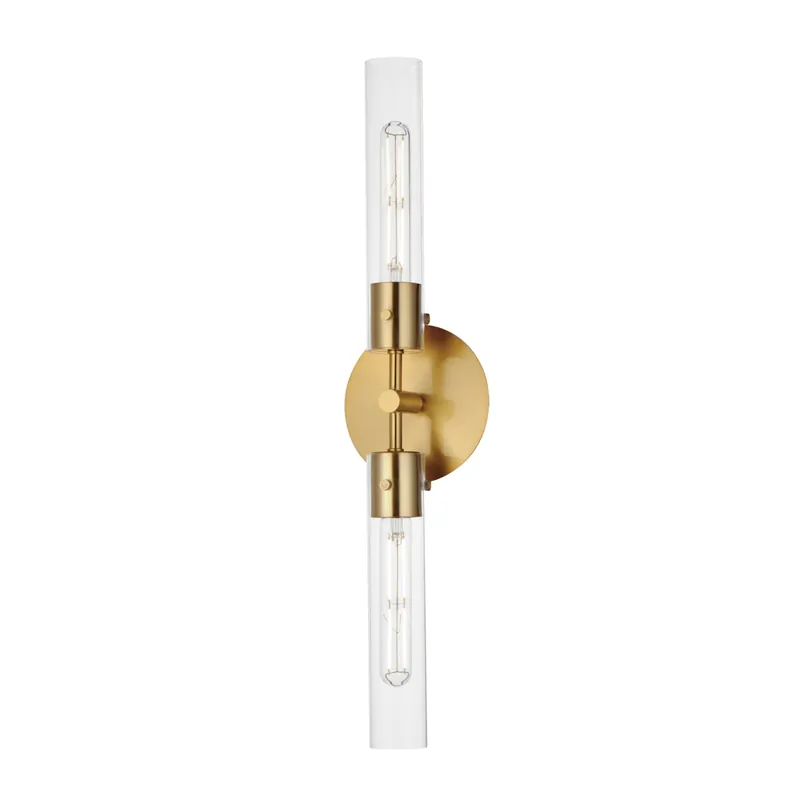 Maxim Equilibrium 2 Light 25" Tall LED Bathroom Sconce with Clear Glass Shades Fan Favorite