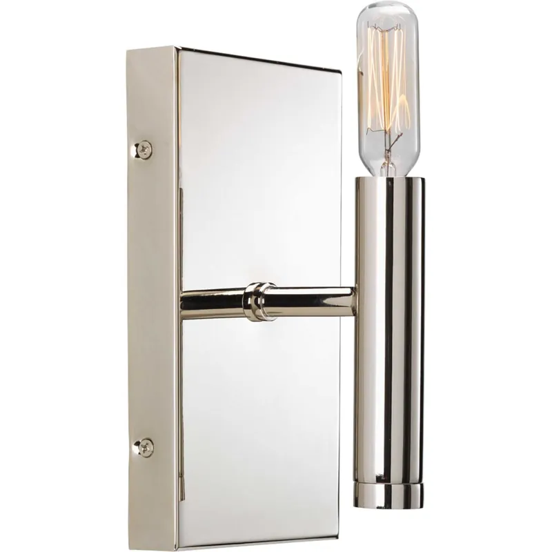 Secure Checkout Progress Lighting Draper Bathroom Wall Sconce with 1 Light - 8" Tall