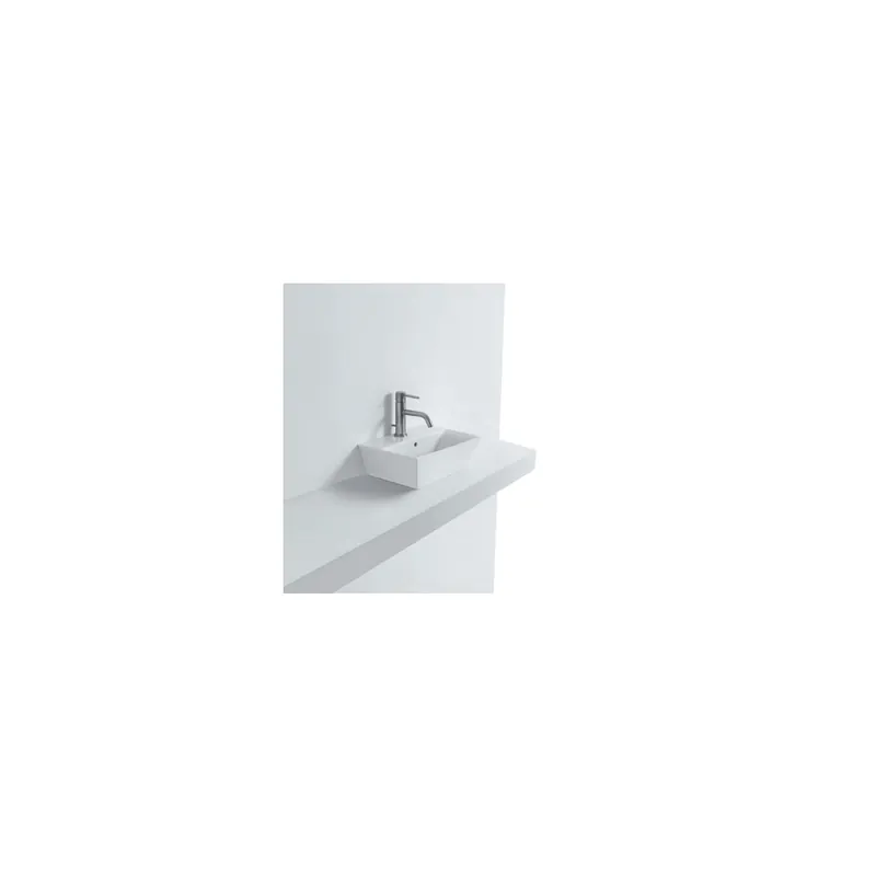 Top Rated WS Bath Collections Whitestone 13-4/5" Ceramic Vessel Bathroom Sink with Single Faucet Hole and Overflow