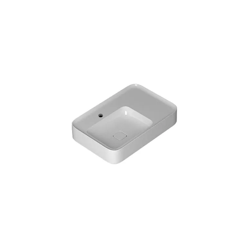 Limited Offer WS Bath Collections Cameo 29-1/2" Rectangular Ceramic Vessel / Wall Mounted Bathroom Sink with Overflow and Single Hole