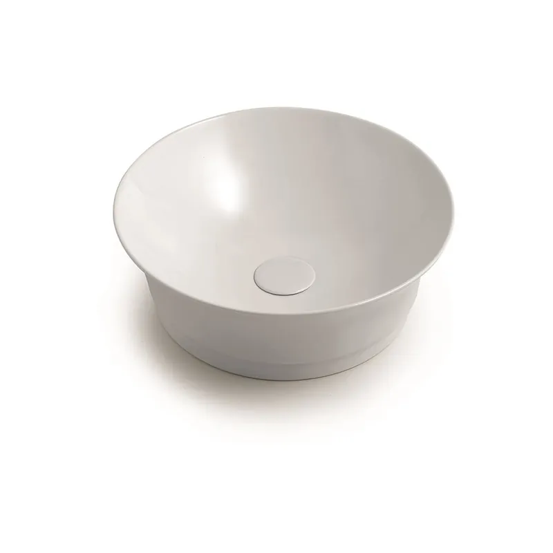 WS Bath Collections Mood 16-1/2" Circular Ceramic Vessel Bathroom Sink Final Sale