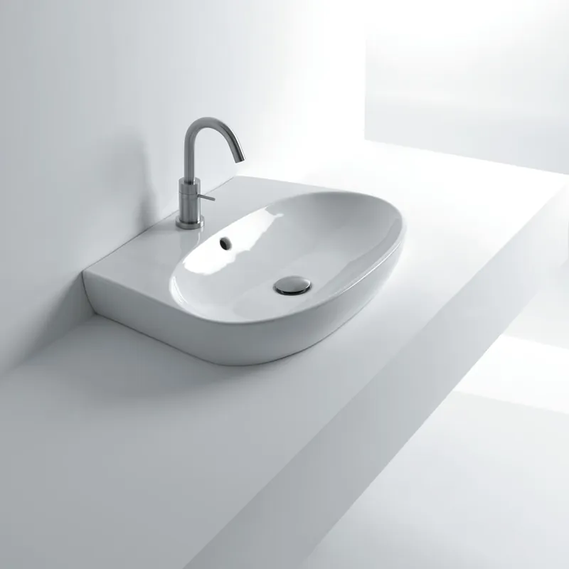 Hassle-Free Returns WS Bath Collections 19-1/2" Ceramic Vessel / Wall Mounted Bathroom Sink from the H10 Collection