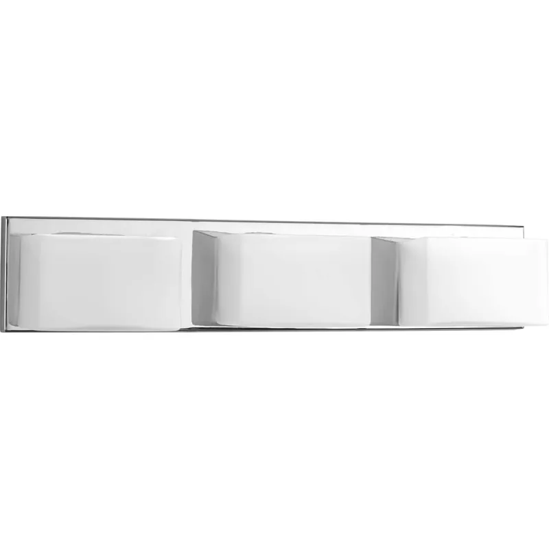 Progress Lighting Ace LED 3 Light 5" Tall ADA Compliant Vanity Light with Etched Glass Shades Top Rated