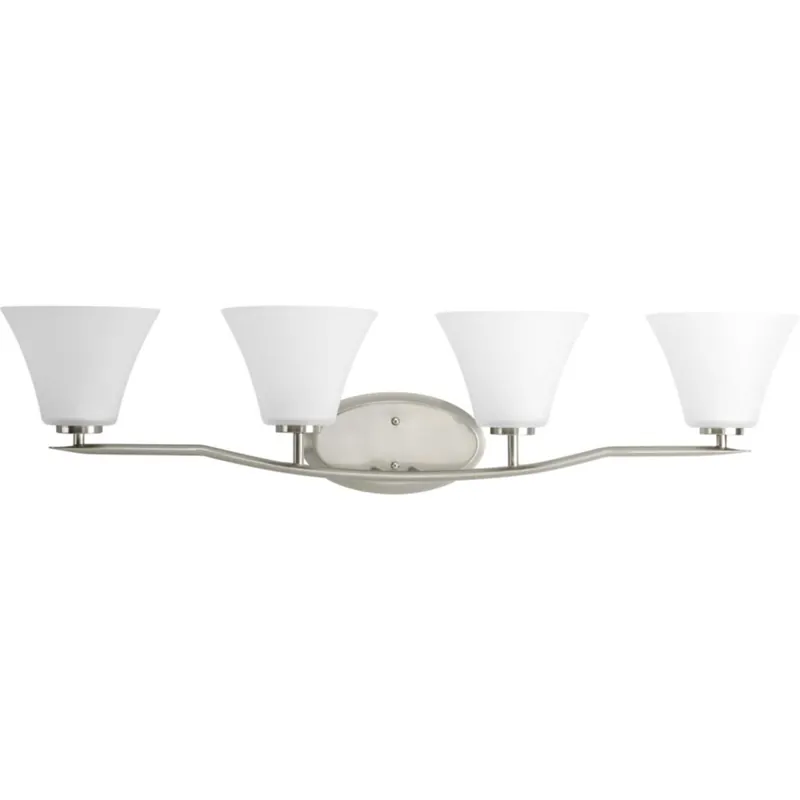 Progress Lighting Bravo 37" Wide 4 Light Vanity Light with Bell Shades New Release
