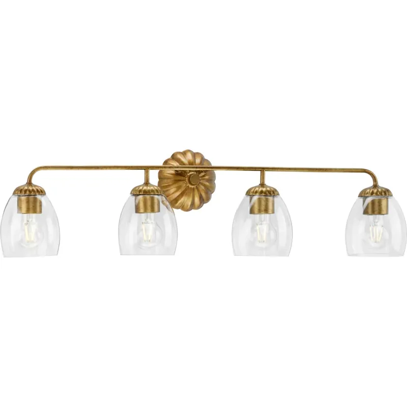 Bargain Progress Lighting Quillan 4 Light 34" Wide Vanity Light