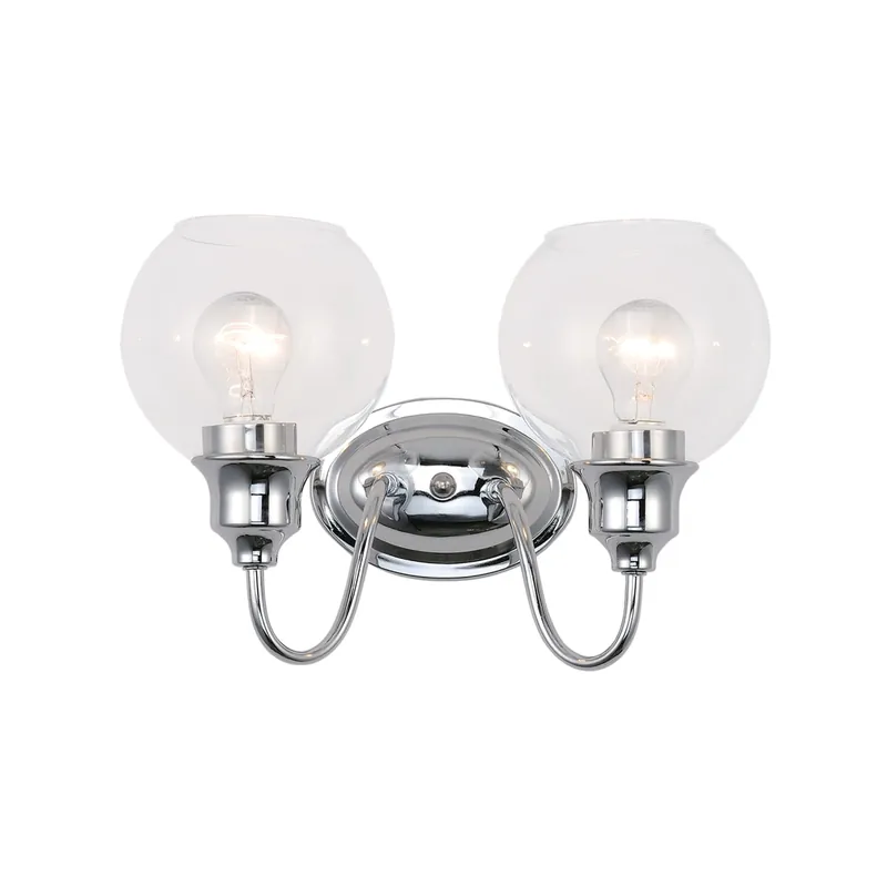 Maxim Ballord 2 Light 14" Wide Bathroom Vanity Light with Glass Globe Shades Place Order