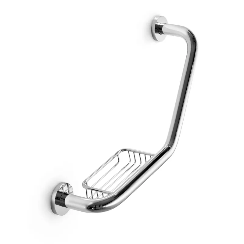 Place Order WS Bath Collections Otel 18" Reversible Security Grab Bar with Soap Holder