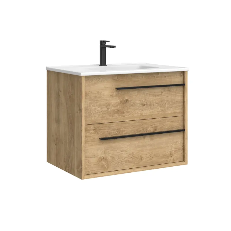 WS Bath Collections Lotus 30" Free Standing Single Basin Vanity Set with Cabinet and Ceramic Vanity Top Markdown