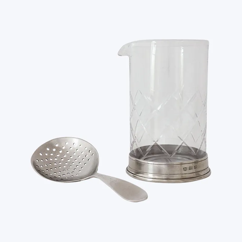 Popular Mixing Glass And Cocktail Strainer Set