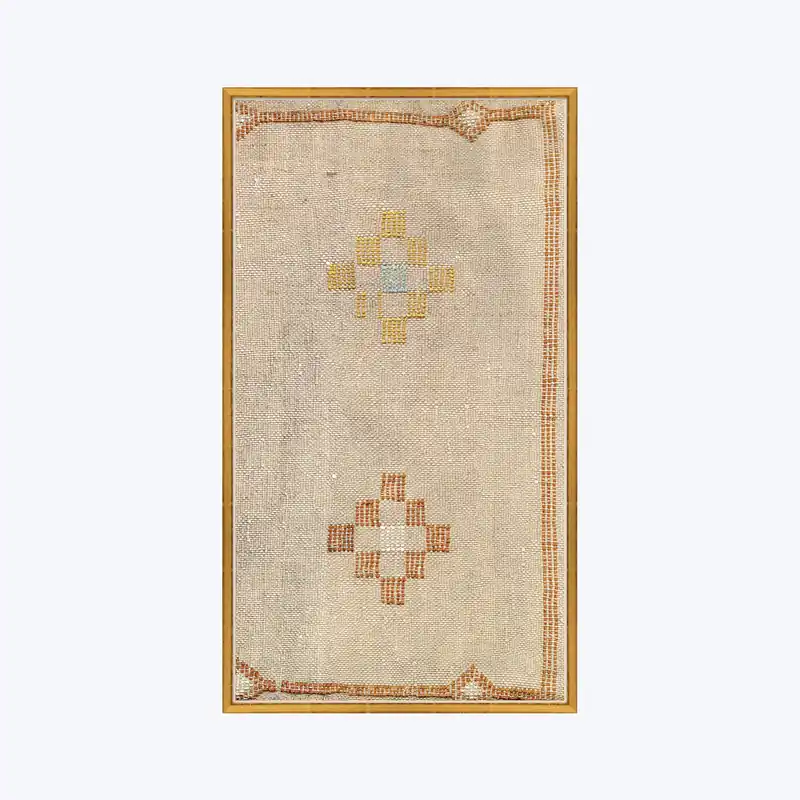 Moroccan Pillows Triptych in Taupe 3 Free Returns