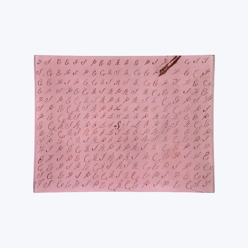 Pink Script Alphabet Tray Genuine