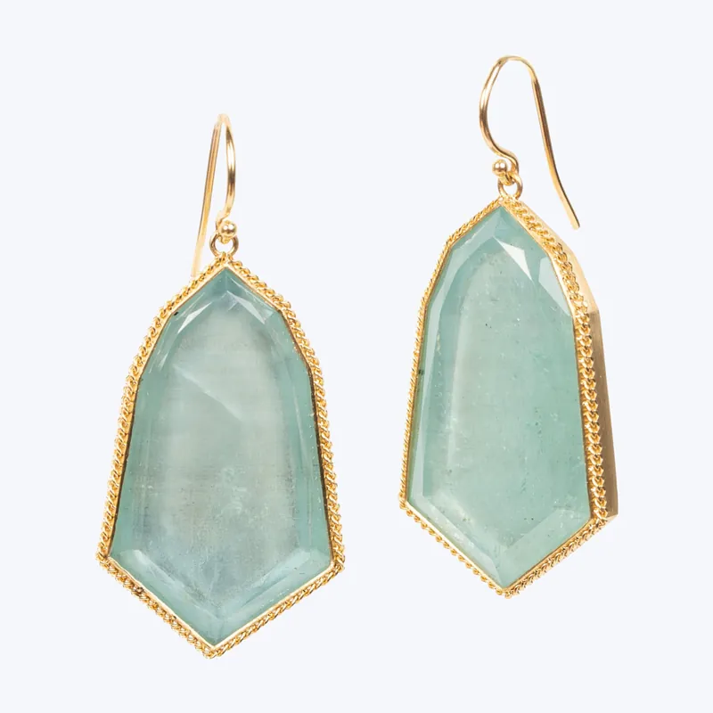 One of a Kind Aquamarine Bell Earrings Order Now