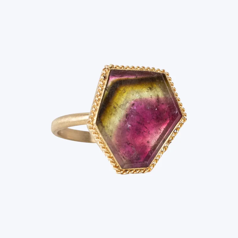 Professional Grade One of a Kind Abstract Tourmaline Ring