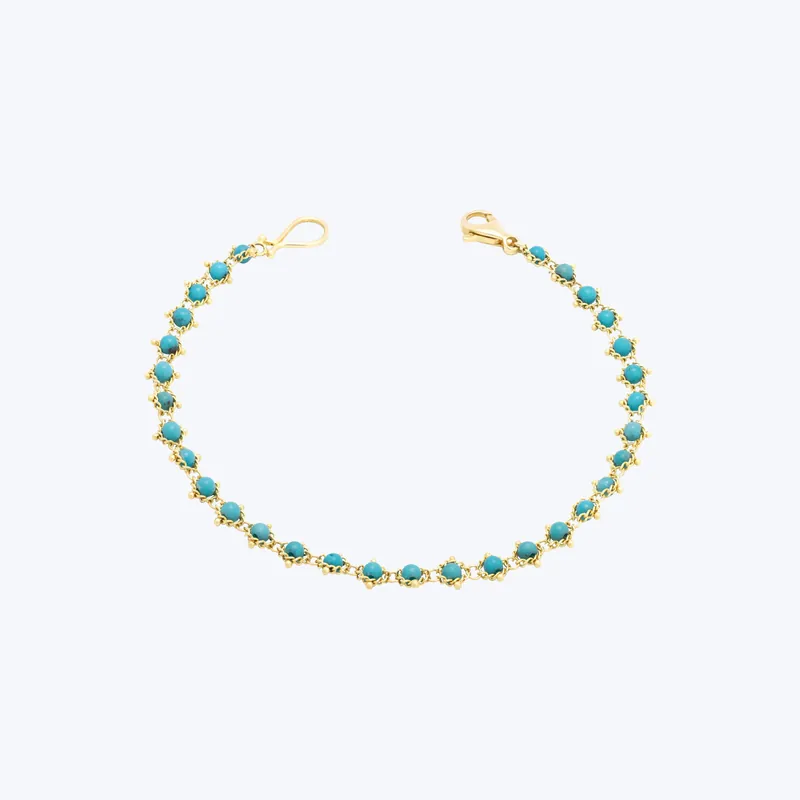 Textile Bracelet in Turquoise Discount