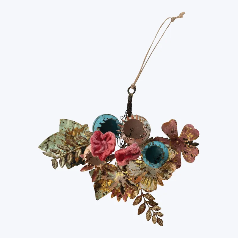 Clearance Metal Flower Bunch Ornament, Multi