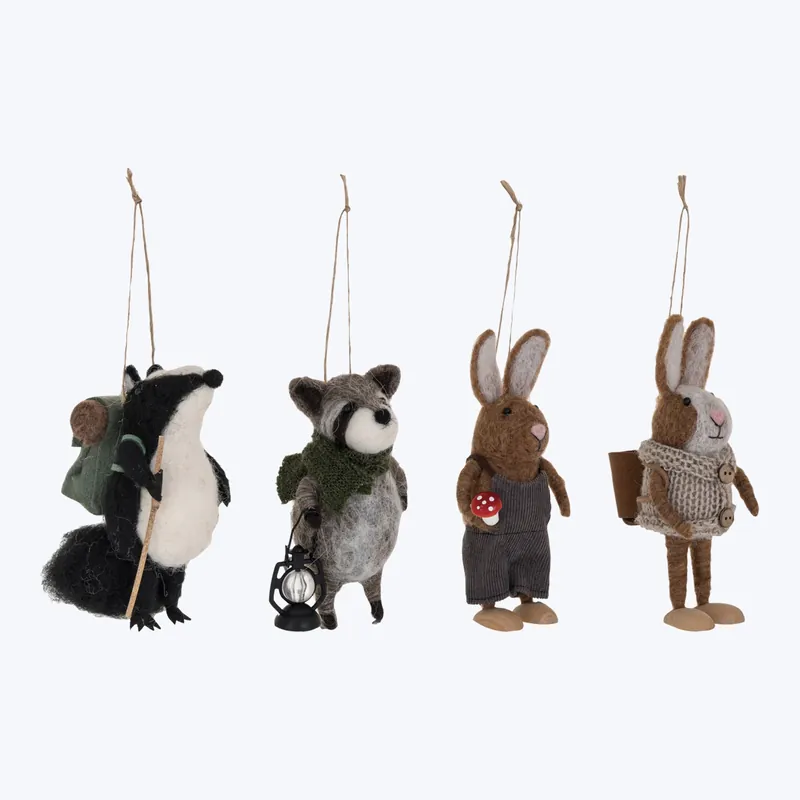 Wool Felt Forest Animal Ornament, Assorted Buy Direct