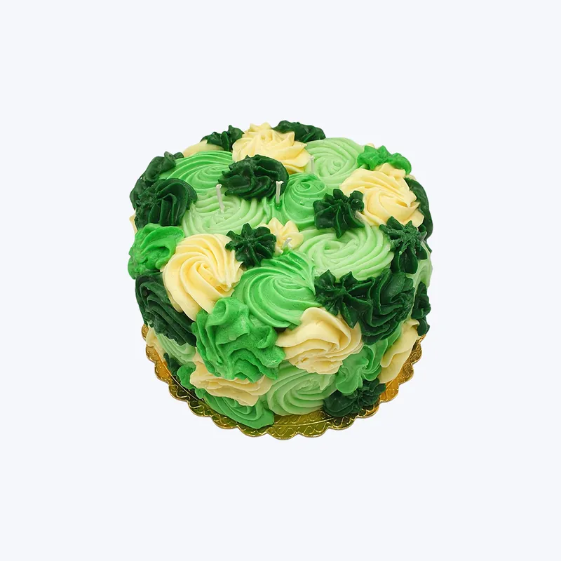 Next Day Delivery Green Cake Candle