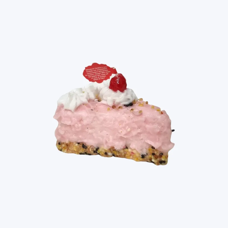Rosa Torta Cake Slice Candle Bargain