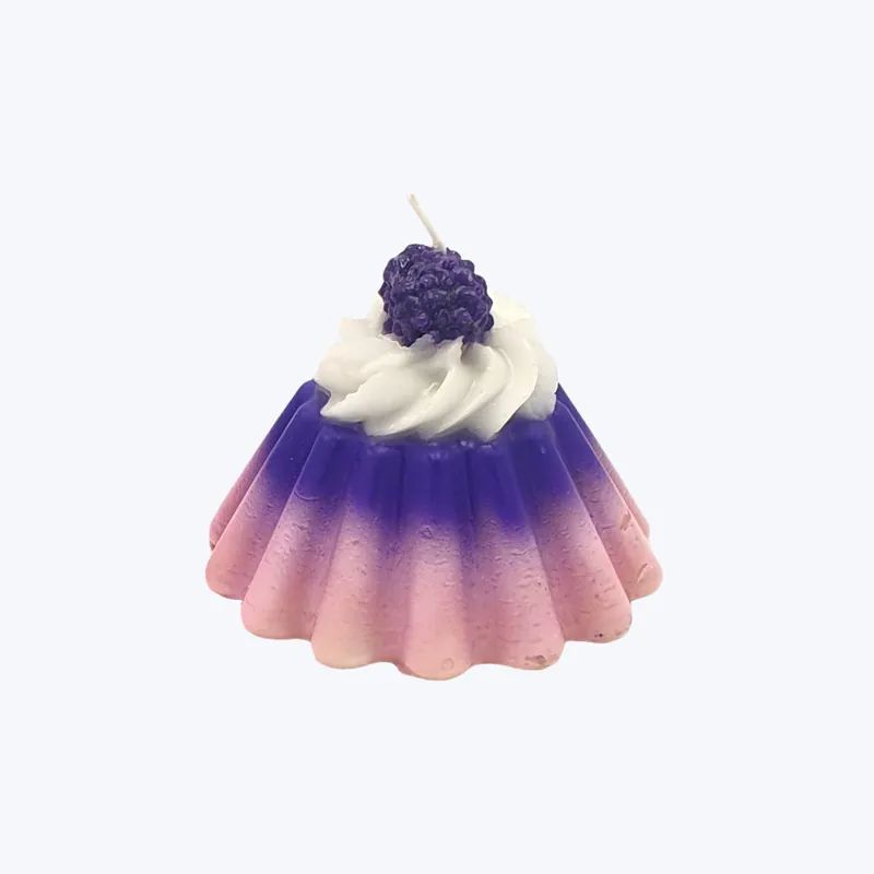 Hassle-Free Returns Pink and Purple Pudding Candle - Blackberry