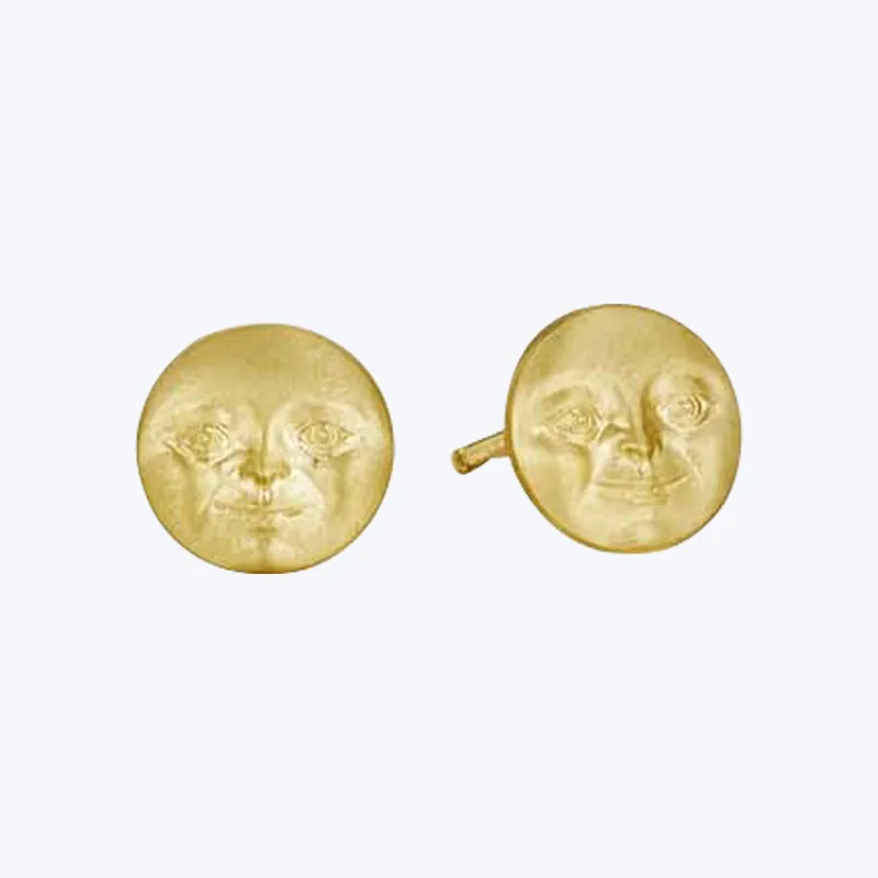 Luxury Invisible Moonface Stud Earrings