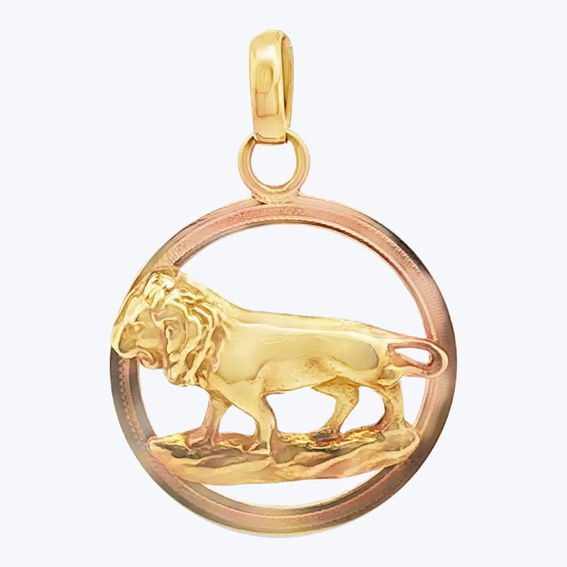18K Gold Leo Astrological Charm Pendant 4.4grs Shop Now