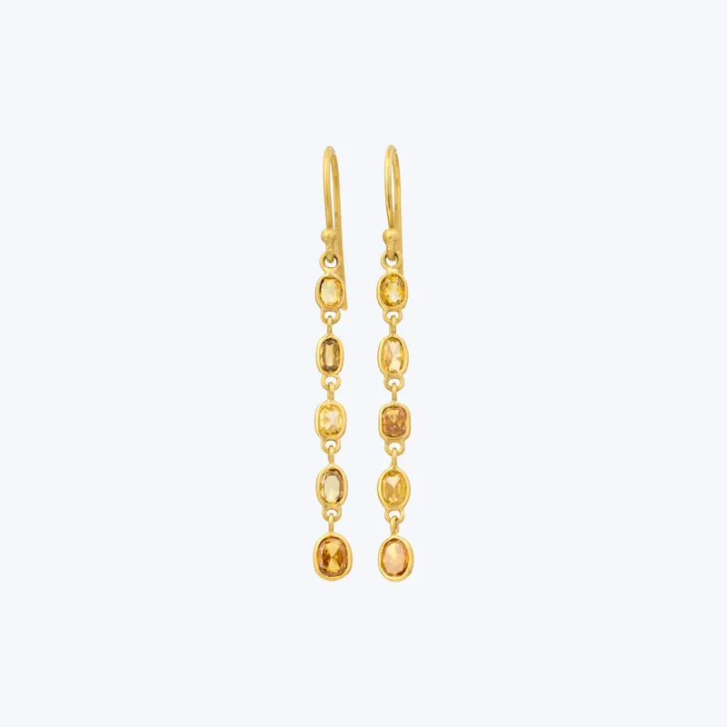 Fancy Color Diamond 5 Drop Earrings Factory Price