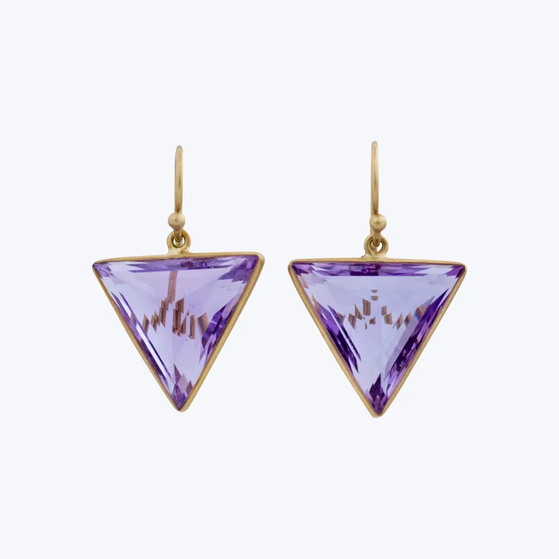 Amethyst Triangle Earrings Don’t Miss Out