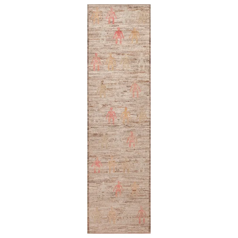 Buy Online Natural Zameen Transitional Wool Runner - 3'4" x 11'4"