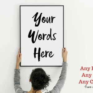 Custom Framed Art Print with Personalized Quote - 11x14 \\/ Framed Art Shop Now