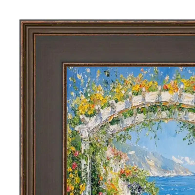 Wide Gold Black Flat Panel 10x12 Picture Frame - 10x12 Frame Premium
