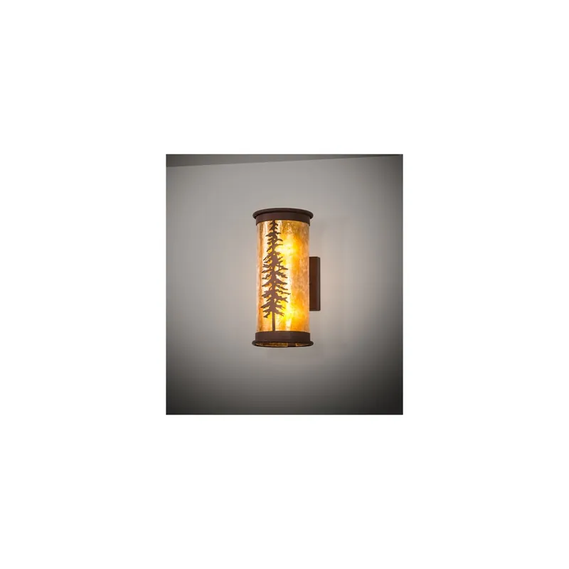 Editor’s Pick Meyda Tiffany Tall Pines 2 Light 13" Tall Wall Sconce