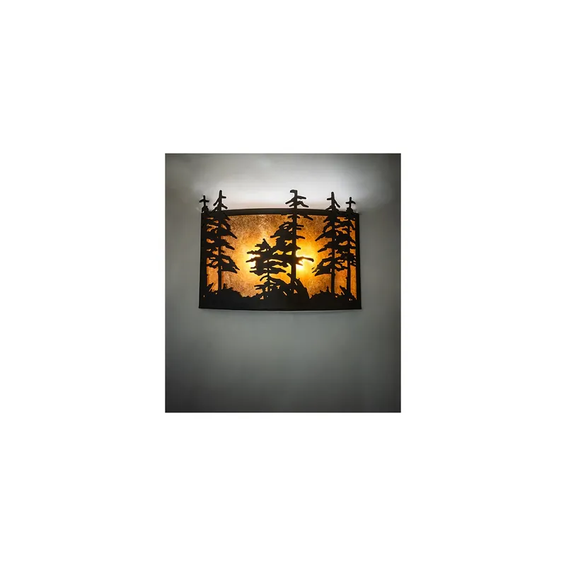 Clearance Meyda Tiffany Tall Pines 2 Light 17" Tall Wall Sconce