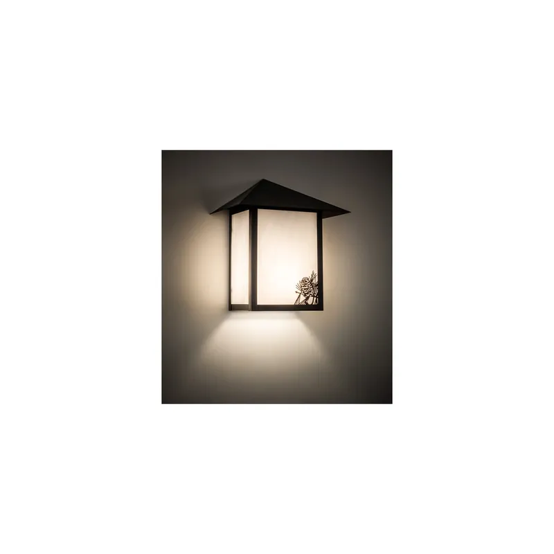 Buy Today Meyda Tiffany Seneca Winter Pine Right 12" Tall Wall Sconce