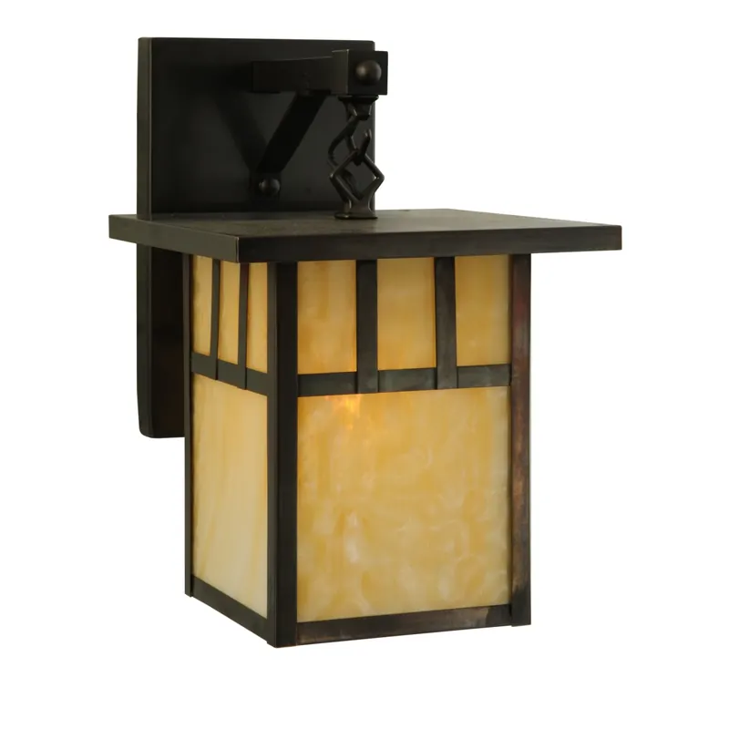 Time-Limited Meyda Tiffany 9" W Hyde Park Double Bar Mission Straight Arm Wall Sconce