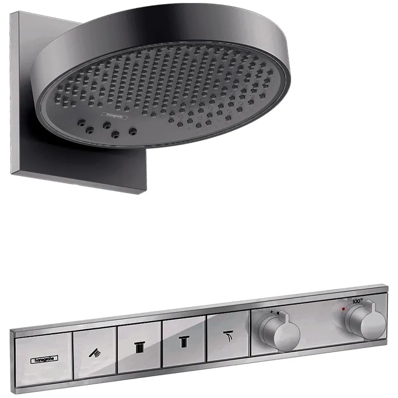 Hansgrohe Rainfinity Shower Only Trim Package with 1.75 GPM Multi Function Shower Head - Less Rough In Professional Grade