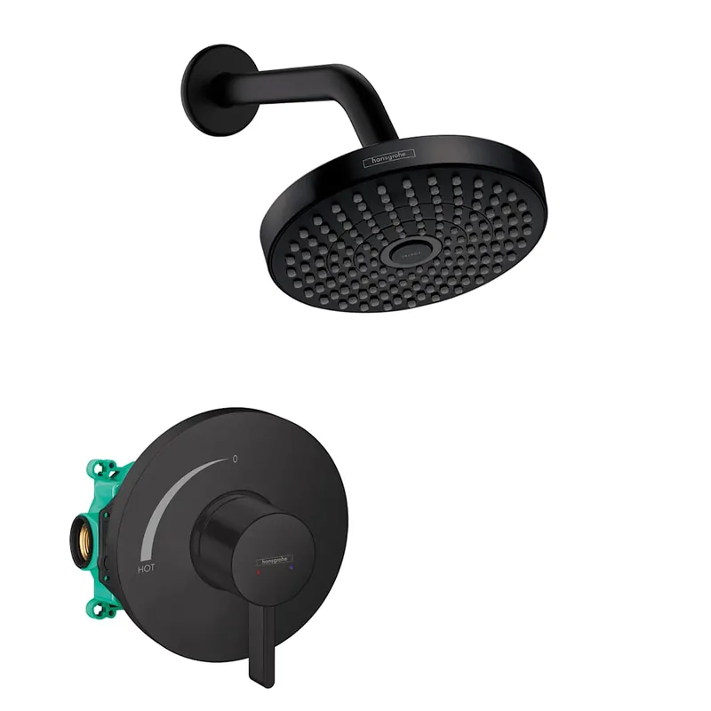 Hansgrohe Croma Shower Only Trim Package with 2 GPM Multi Function Shower Head, Shower Arm, and Valve Trim - Includes Rough-In Exclusive Offer