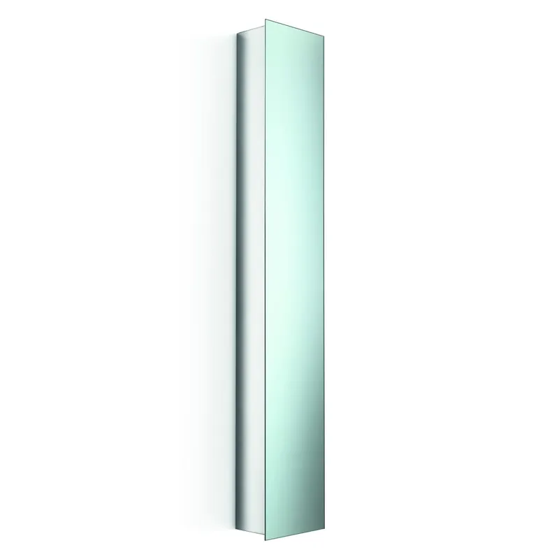 WS Bath Collections Pika 64.1" Single Door Mirrored Medicine Cabinet with Six Glass Shelves from the Linea Collection Certified