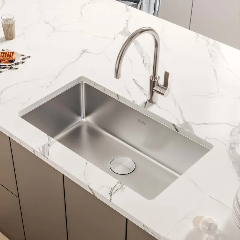 Place Order Ruvati Modena 27" Undermount Single Basin Stainless Steel Kitchen Sink