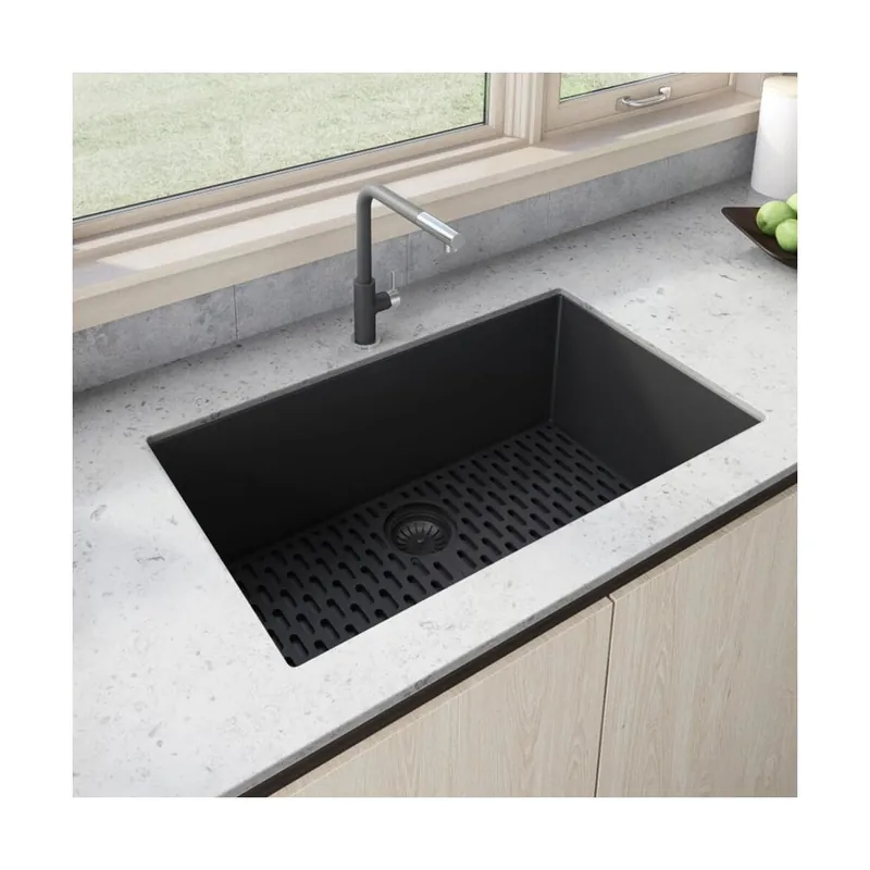 Ruvati epiGranite 33" Undermount Single Basin Granite Composite Kitchen Sink with Basket Strainer Hot Picks