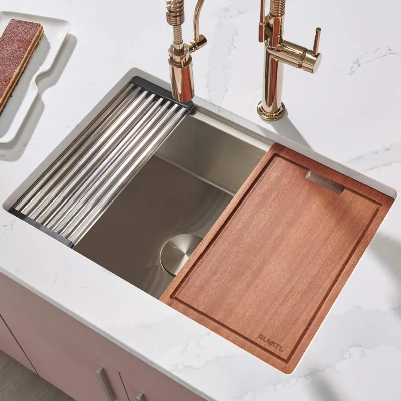 Ruvati Roma Pro 30" Workstation Kitchen Sink with Accessories Top Rated