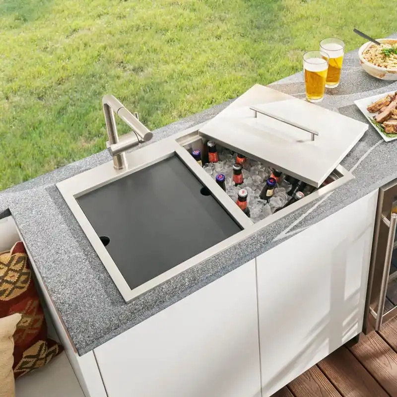 Ruvati Merino 29-1/4" Drop In Double Basin Stainless Steel Kitchen Sink with Basket Strainer, Colander and Cutting Board Low Price