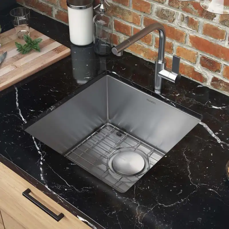 Seasonal Sale Ruvati Gravena 18" Undermount Bar Prep Kitchen Sink with Round Corners