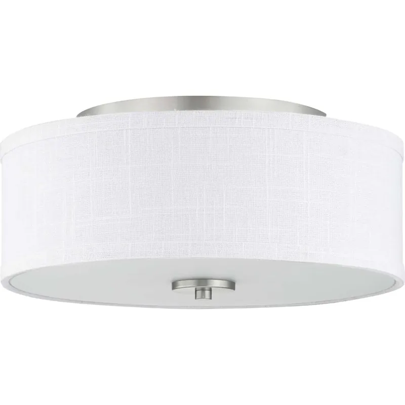Progress Lighting Inspire 2 Light 13" Wide Flush Mount Drum Ceiling Fixture Popular