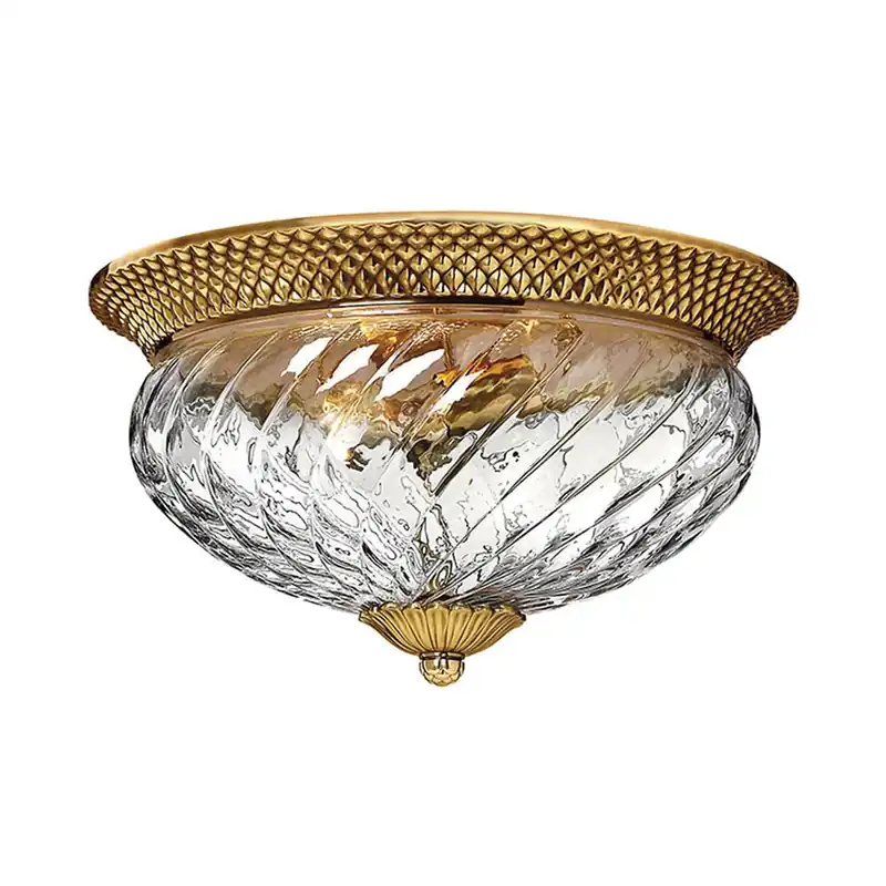 Original Hinkley Lighting 3 Light Indoor Flush Mount Ceiling Fixture from the Plantation Collection