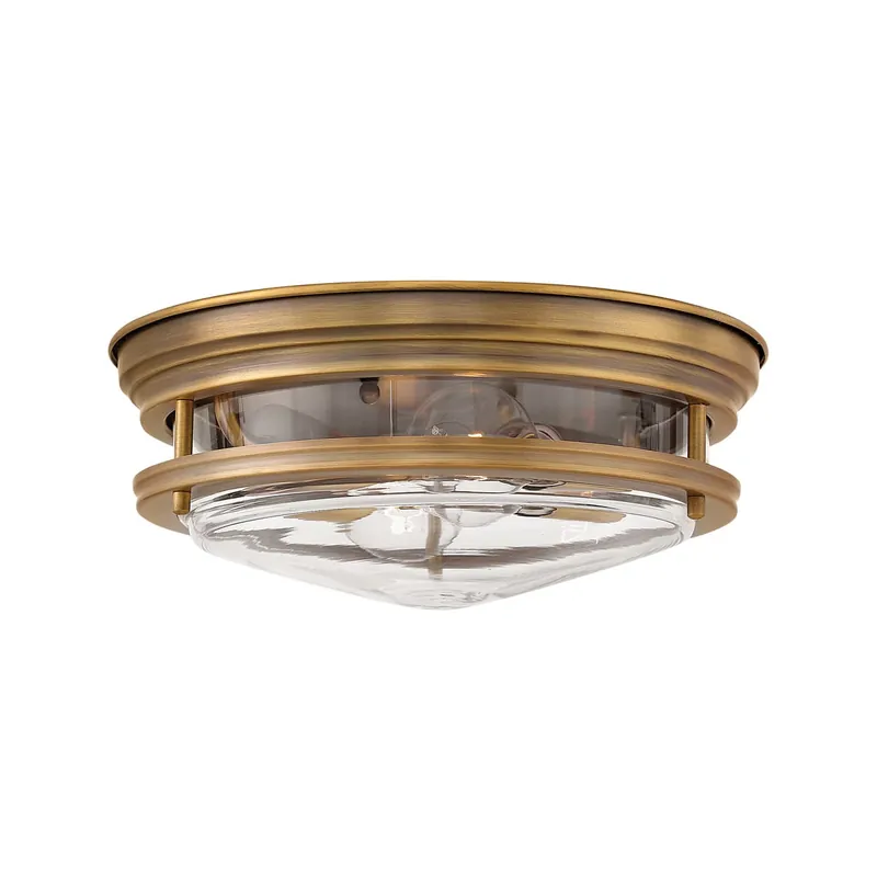 Grab Now Hinkley Lighting Hadley 2 Light 12" Wide Flush Mount Bowl Ceiling Fixture with Clear Glass Shade