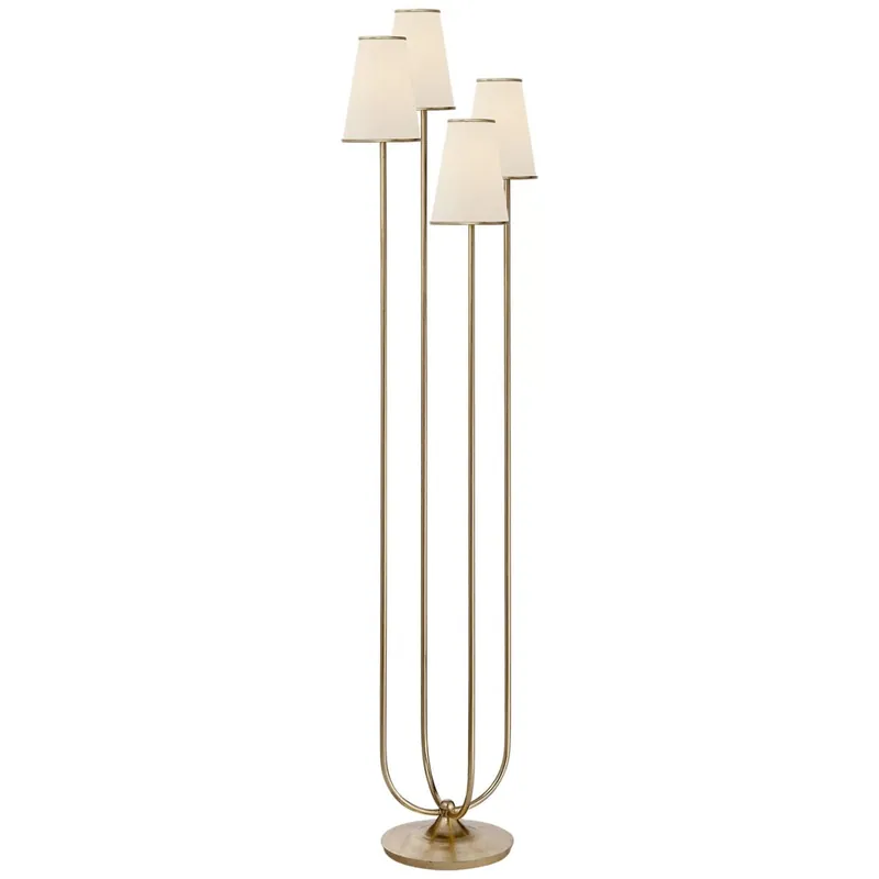 Next Day Delivery Visual Comfort Montreuil 67" Triple Floor Lamp with Linen Shades by AERIN