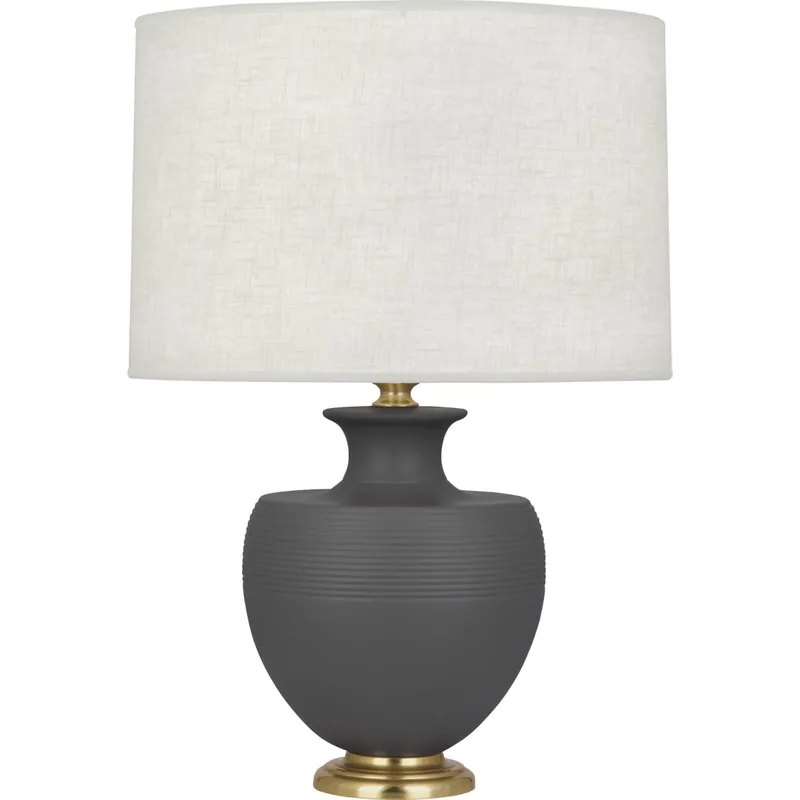 Certified Robert Abbey Farmhouse Urn Atlas 25" Vase Table Lamp with Brass Accents
