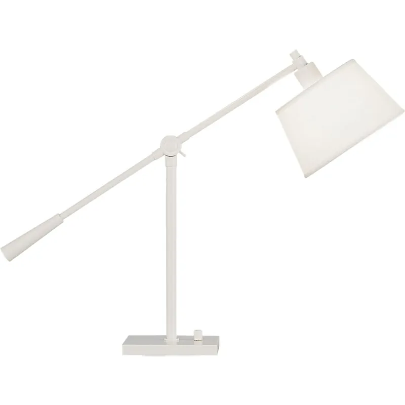 Robert Abbey Real Simple 16" Boom Arm Table Lamp with a Monte Blanc Shade Professional Grade