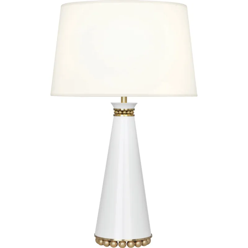 Robert Abbey Pearl 30" Column Table Lamp with Brass Accents Time-Limited