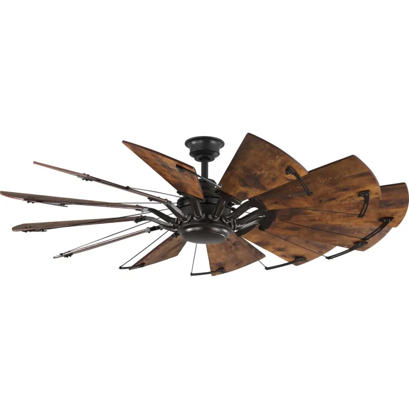 Last Chance Progress Lighting Springer 60" 12 Blade Indoor Ceiling Fan with Remote Control